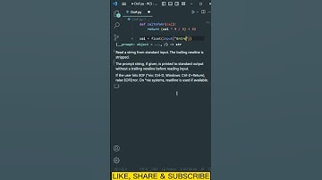 Convert Celsius to Fahrenheit by using Python #shorts #shortsvideo #python