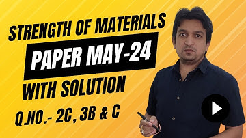 Strength of materials previous year question paper with solution