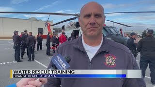 Firefighters train with U.S. Coast Guard in Orange Beach