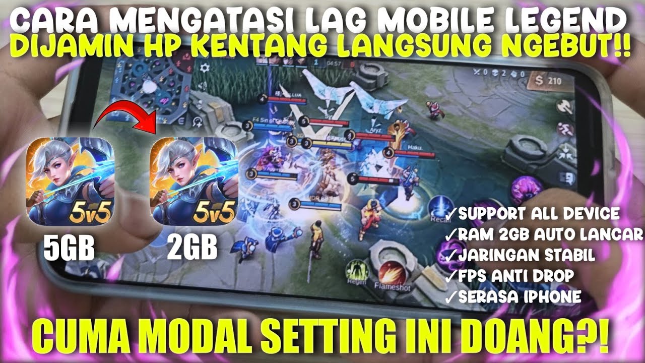 CARA MENGATASI LAG DI MOBILE LEGEND UNTUK HP RAM 2GB TERBARU 2026 - CARA MENGATASI LAG ML TERBARU