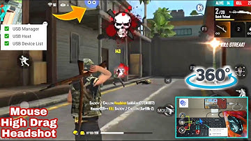Free Fire Max Play Mouse High Drag Headshot With Mouse And Keyboard On Mobile Like PC New Video