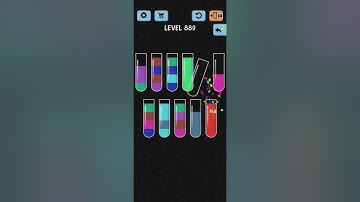 Water Color Sort Level 889 Walkthrough Solution iOS/Android