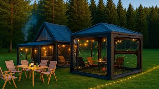 FAMILY CAMPING WITH TWO ULTRA LUXURY TENTS