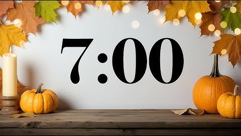 7 Minute Timer | Fall Pumpkins, Autumn Leaves | Calm Acoustic Guitar & Piano | Focus, Study, Work