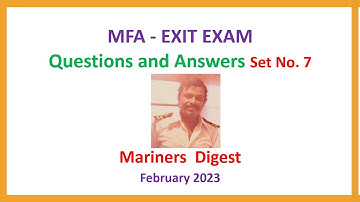 MFA - EXIT EXAM - Questions and Answers Set No. 7