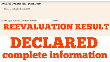 IGNOU REEVALUATION RESULT JUNE 2019 DECLARED COMPLETE INFORMATION