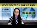 Квота на рвп на 2023 год