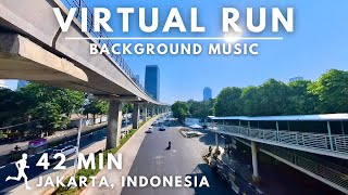 Virtual Running Video For Treadmill With Music in Jakarta #Indonesia #virtualrun #virtualrunningtv by Virtual Running TV 1,050 views 6 months ago 43 minutes