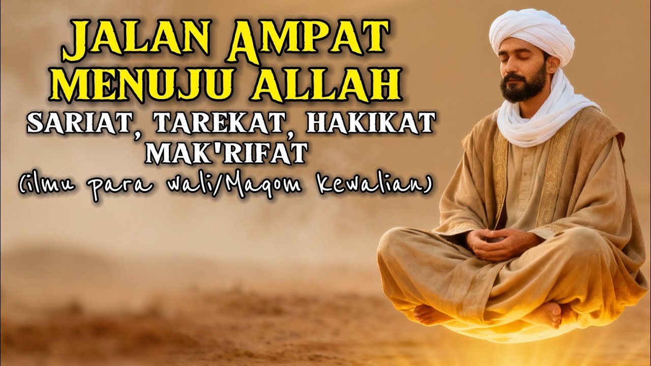 4 jalan menuju allah (syariat tarekat hakikat mak'rifat)