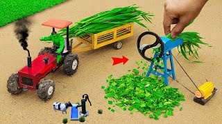 Diy diorama making mini grass chopping machine science project @SanCreator1