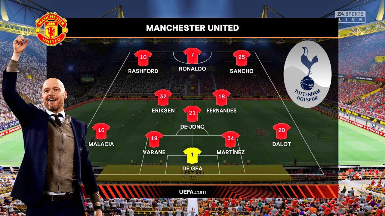 Tottenham Hotspur vs Manchester United - Erik Ten Hag Squad - UEFA Europa League - Full Gameplay