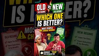 Old Tax vs New Tax - Which One Saves More Tax?🤔 #incometax #tax #itr #tds #job #incometaxreturn