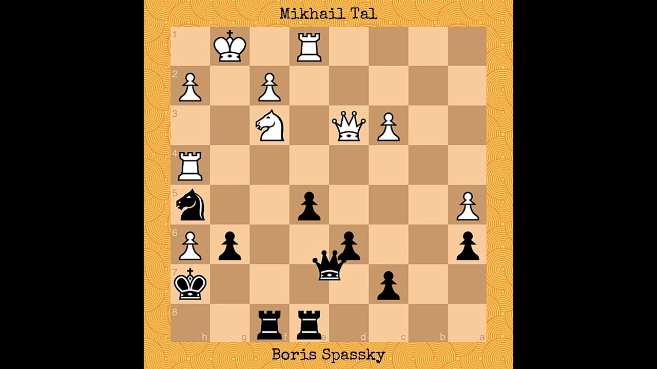 Boris Spassky (2548) VS Mikhail Tal (2700) - Ch URS Baku (Azerbaijan) 