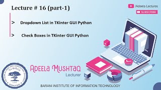 Drop down List & Check Boxes in Tkinter GUI Python