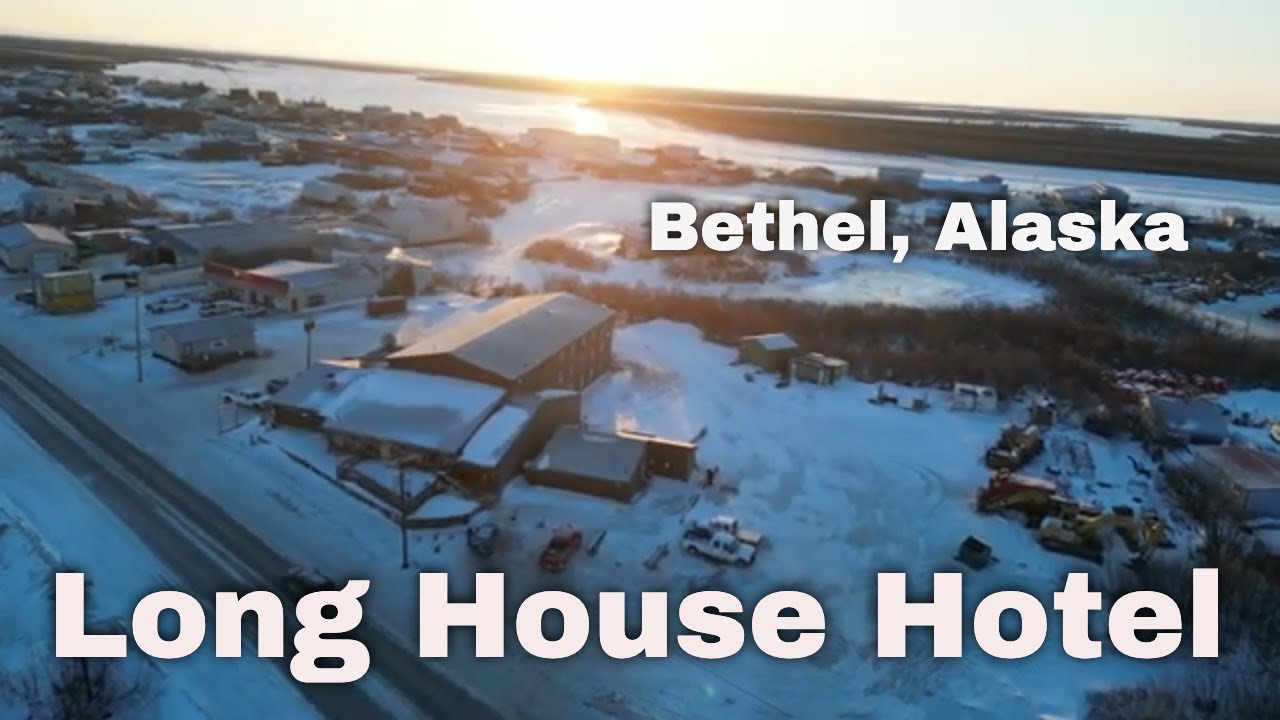 Long House Hotel Bethel, Alaska // Aerial Sunrise // K300 Kuskowkim Sled Dog Race 2024