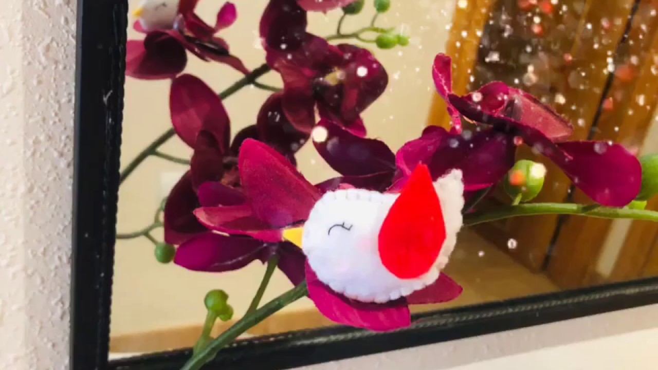 Como hacer pajarito de fieltro súper fácil/DIY pájaro fieltro