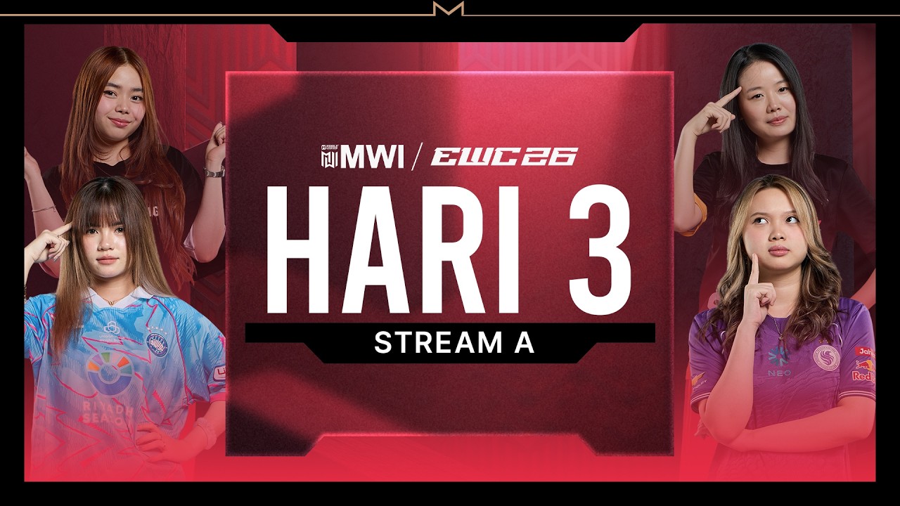 🔴SIARAN LANGSUNG | HARI KE-3 | MLBB MWI di Peringkat Kumpulan EWC26 + Pusingan Kalah Mati | (MY)