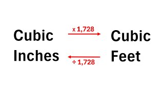 How To Convert Cubic Inches To Cubic Feet