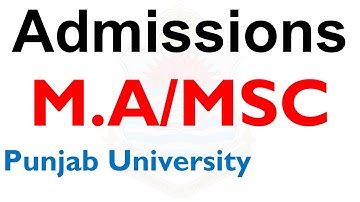 Ma Msc Part 1 & 2 Annual Admissions 2022 Punjab University Private Admission ma msc pu admissions ma
