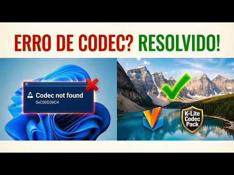 "ERRO DE CODEC no Windows 10 e 11? RESOLVA EM 5 MINUTOS! (Solução Grátis 2026)"