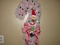 Carmen DollarTree Elf Candy Cane Wreath!!