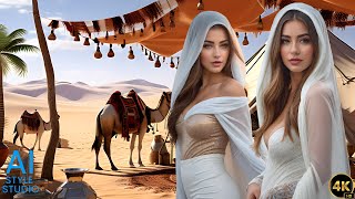 4K Ai Art Lookbook Video Of Arabian Ai Girl With Veil