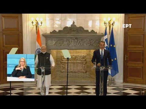 Κοινές δηλώσεις του πρωθυπουργού Κυρ. Μητσοτάκη και του πρωθυπουργού της Ινδίας Ν. Μόντι