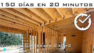 Construcción completa de una vivienda de madera. Resumen del proceso constructivo