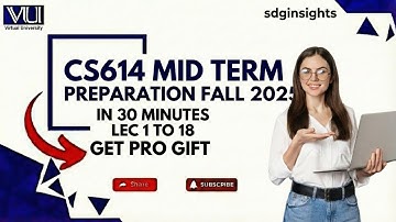 CS614 Midterm Preparation Fall 2025 | 100% Handout Based | Lectures 1-18 | SDGINSIGHTS