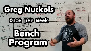 Greg Nuckols 28 Free Programs - Once per Week Bench Press Program, Beginner, Intermediate, Advanced