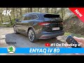 Škoda Enyaq iV 80 2021 - Review in 4K | CRAZY (S-Class) Head-Up Display and Ambient lights in dark.
