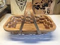 A woven picnic basket made of oak A woven picnic basket made of oak