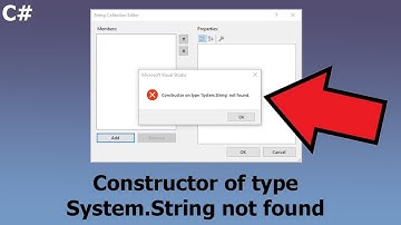Constructor on type System.String not found
