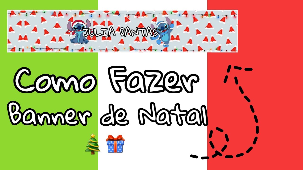 COMO FAZER BANNER DE NATAL SUPER FÁCIL // Julia Dantas