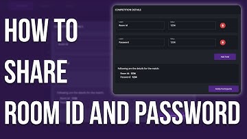 How to share room id password