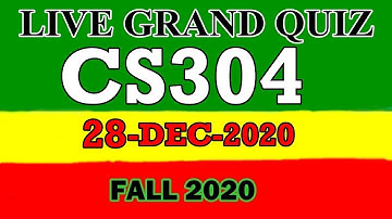Cs304 grand quiz  solution fall 2020