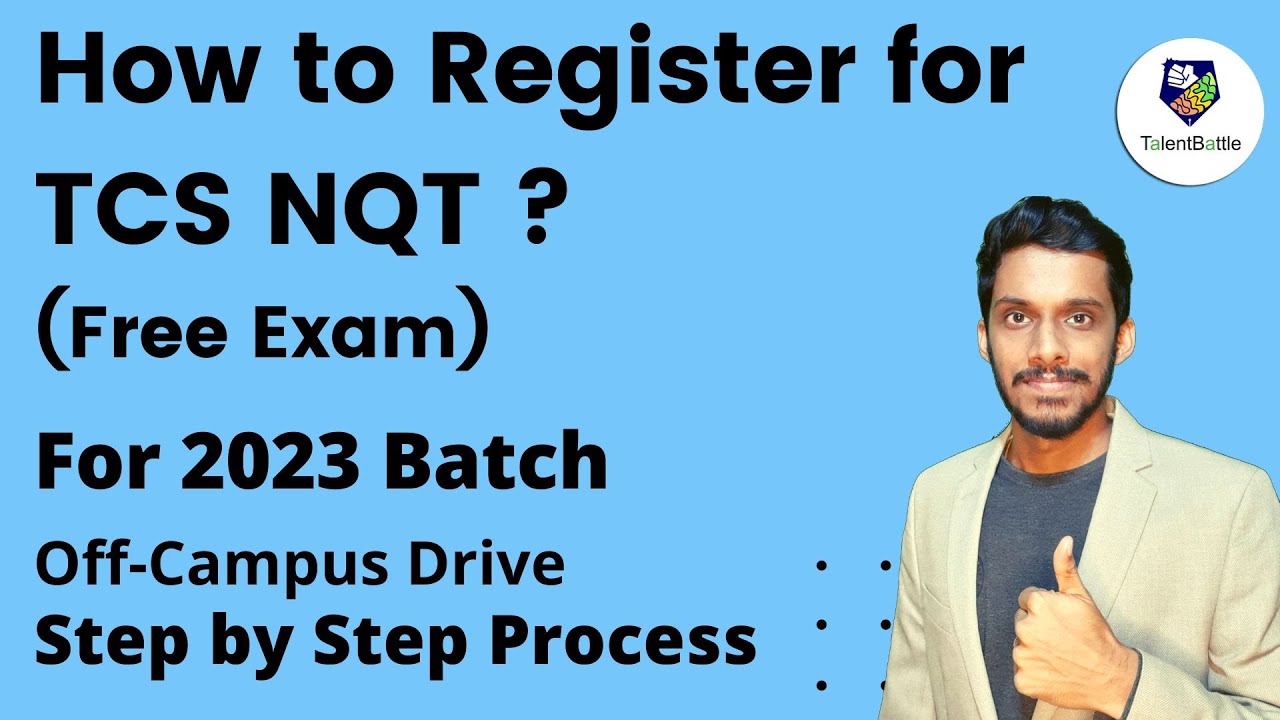 TCS NQT Step-by-step Registration process! 2023 batch! How to Register ...
