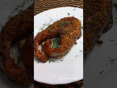Божественный вкус. Стейк лосося в соево-горчичном маринаде.