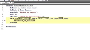 realizar un algoritmo que me imprima las tablas de multiplicar de cualquier numero