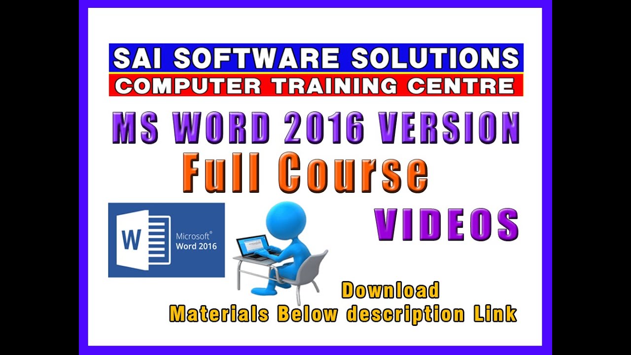 MS Word 2016 Full Video || Ms word 2016 version - YouTube