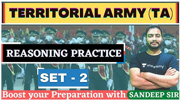 Practice Set on Reasoning 2 | CDS CAPF TA AFCAT | Career Study | Sandeep Sir |