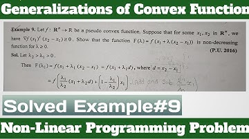 30. Pseudo Convex Function - Check Concavity and Convexity - Quasi Convex and Concave