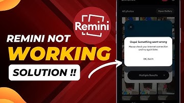 "Remini" - Oops, Something Went Wrong. Please Check Your Internet Connection!