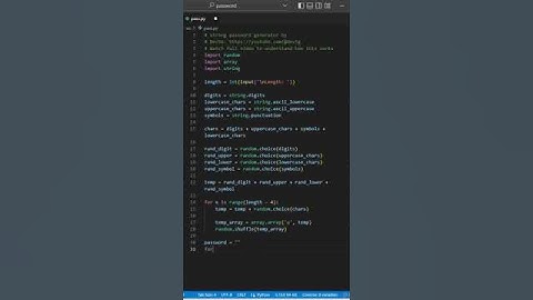 Generate Stronger Passwords in Python 🐍  #Shorts | #2