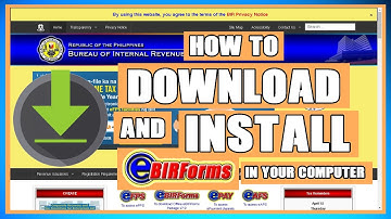 HOW TO DOWNLOAD AND INSTALL E-BIR FORMS IN YOUR COMPUTER