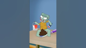 Wednesday Freaks Out Over Squidward’s Prank 😂 | Minecraft Parody #minecraft #wednesday