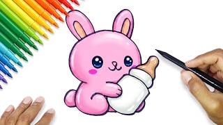 how draw easy bunny cute rabbit drawing