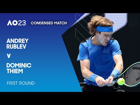 Andrey rublev v dominic thiem condensed match | australian open 2023 first round