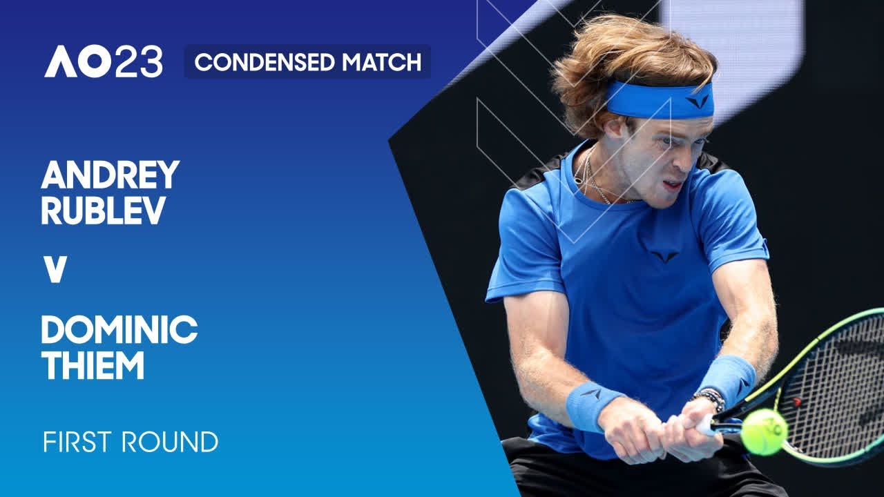 Andrey Rublev v Dominic Thiem Condensed Match Australian Open 2023 First Round