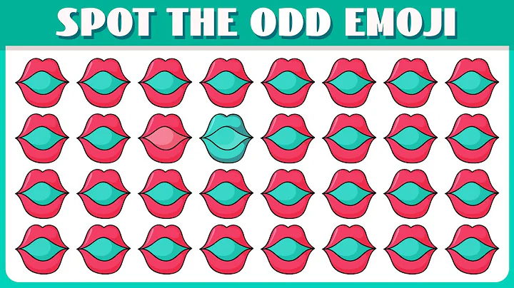 Can You Find the Odd Emoji Out? 🤔 Unique Lips Emoji Puzzle Quiz Challenge #40
